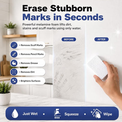 Magic Cleaning Eraser Sponge for Wall, Kitchen & Bathroom