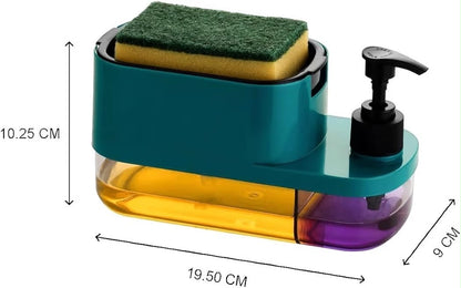 Leawall 3-in-1 Soap Dispenser with Sponge Holder