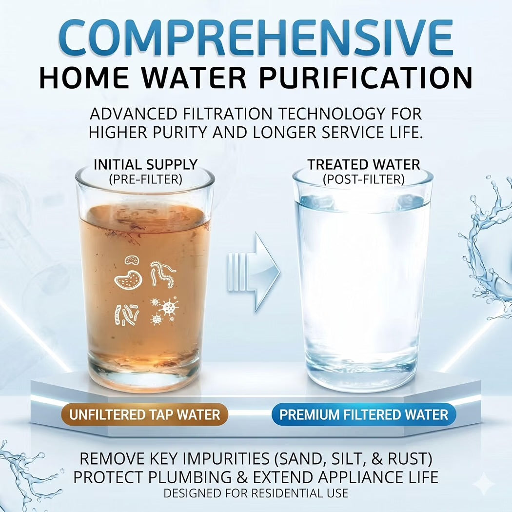 Whole House Water Filter Bag with Clamp – Sediment, Sand & Rust Filter